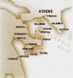 saronic gulf islands and peloponese